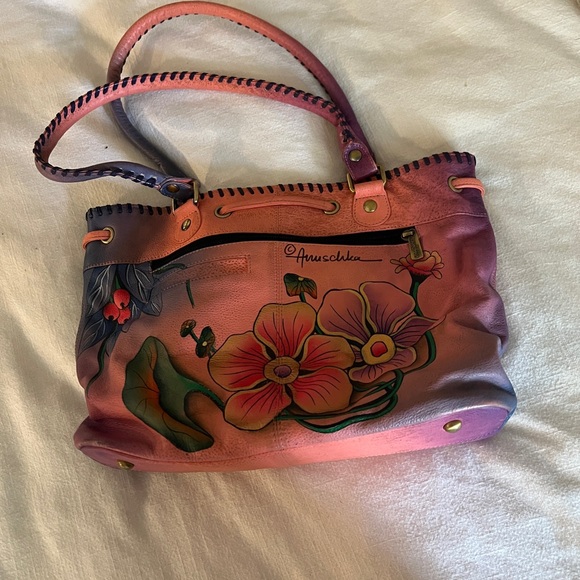 Anuschka purse pink and wallet - Picture 2 of 12